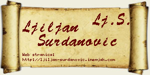 Ljiljan Surdanović vizit kartica